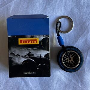 Pirelli Wet Tyre F1 Blue Keychain / Key Ring